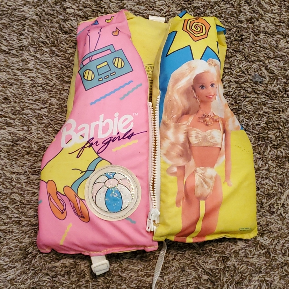 Small child Barbie lifevest